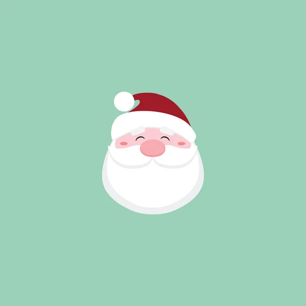 可爱的圣诞老人脸 — 图库矢量图片