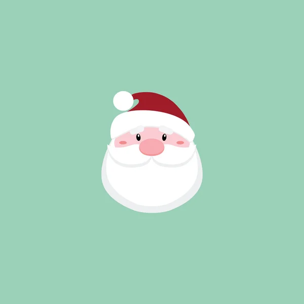 可爱的圣诞老人脸 — 图库矢量图片