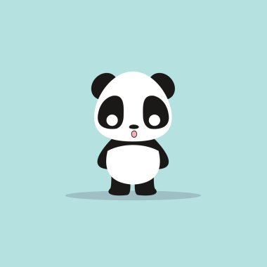 soyut sevimli panda