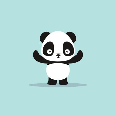soyut sevimli panda