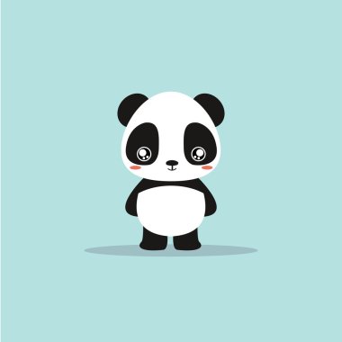 soyut sevimli panda
