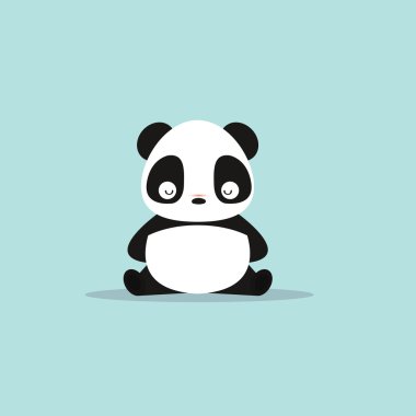 soyut sevimli panda