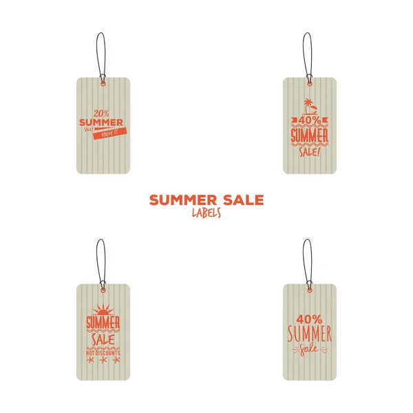 Etiquetas de venda de verão — Vetor de Stock