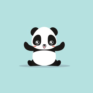soyut sevimli panda