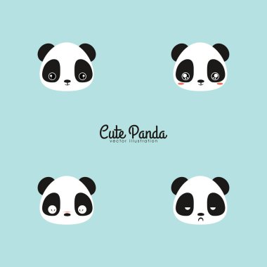 Sevimli panda yüzler