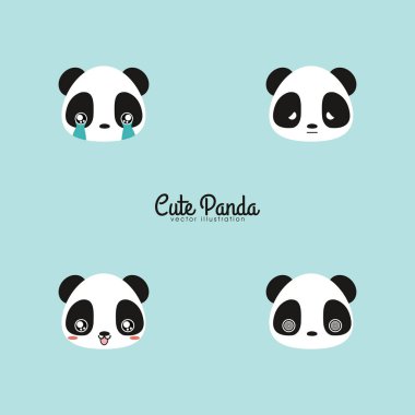 Sevimli panda yüzler