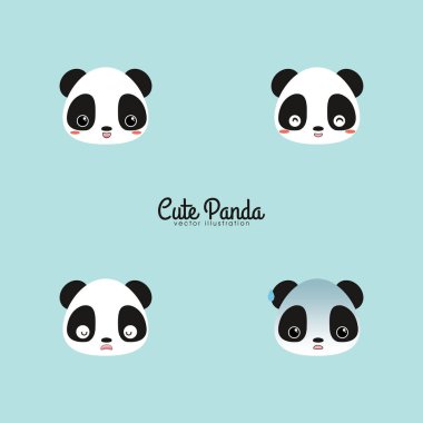 Sevimli panda yüzler