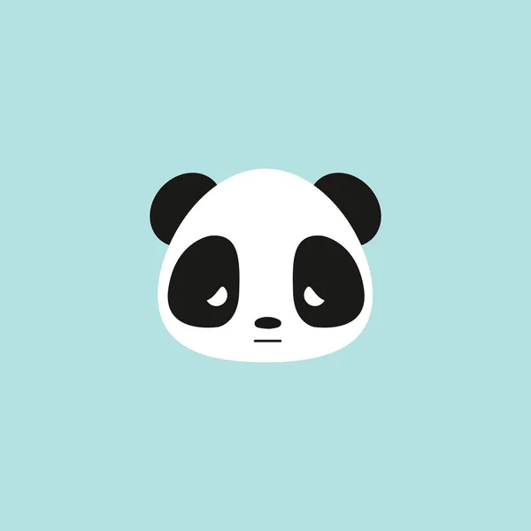 Cute panda face — Stock Vector