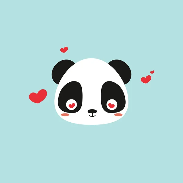 Cute panda gezicht — Stockvector