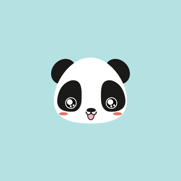 Cute panda face — Stock Vector