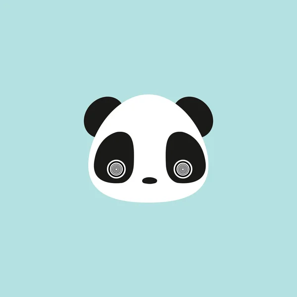 Linda cara de panda — Vector de stock