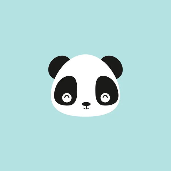 可爱的熊猫脸 — 图库矢量图片