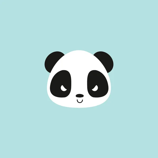 Cute panda face — Stock Vector