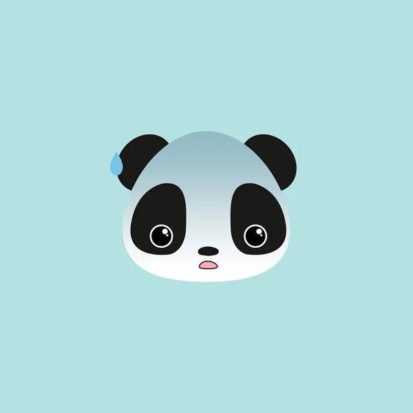 Cara de panda bonito — Vetor de Stock