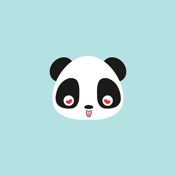 Niedliches Pandagesicht — Stockvektor