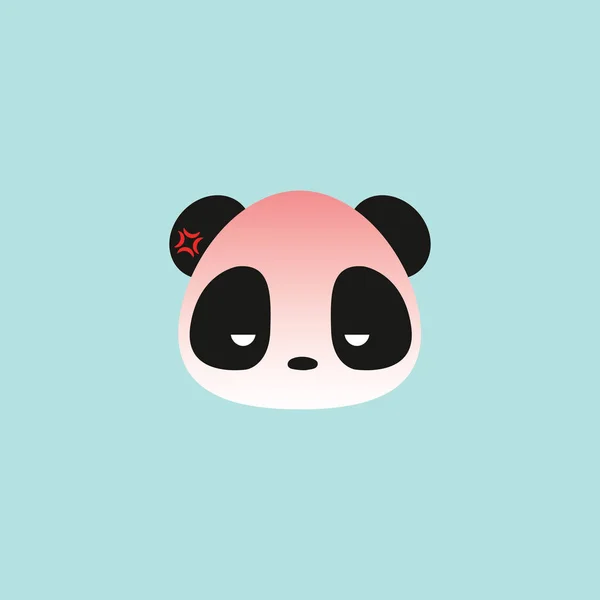 Cute panda face — Stock Vector