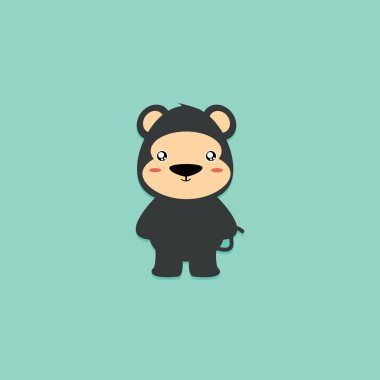 sevimli çizgi maymun