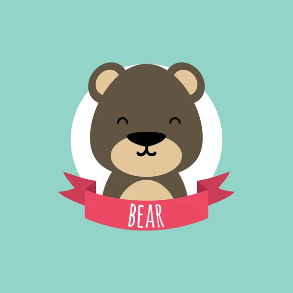 Χαριτωμένα κινούμενα σχέδια αρκούδα — Διανυσματικό Αρχείο