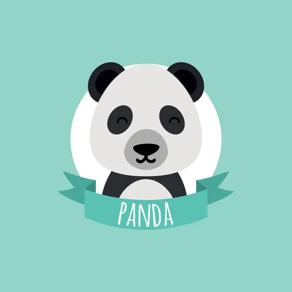 Cute Cartoon panda — Stock Vector