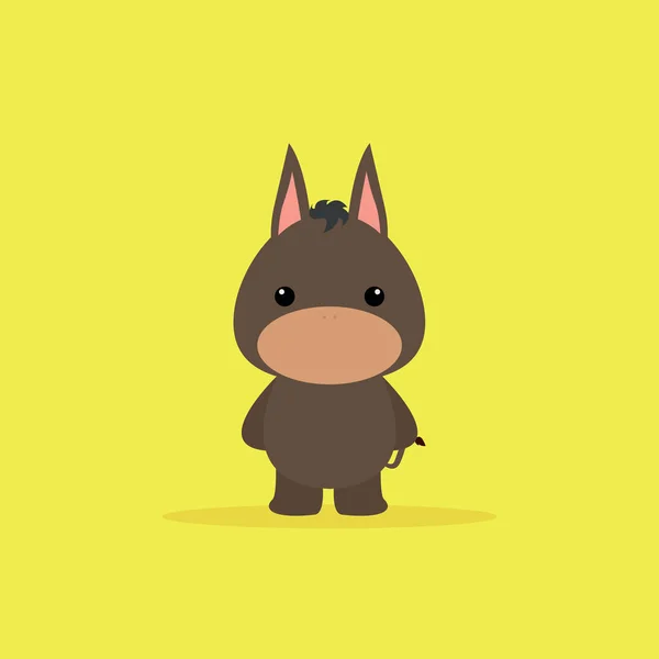 Cute Cartoon donkey — Stock Vector