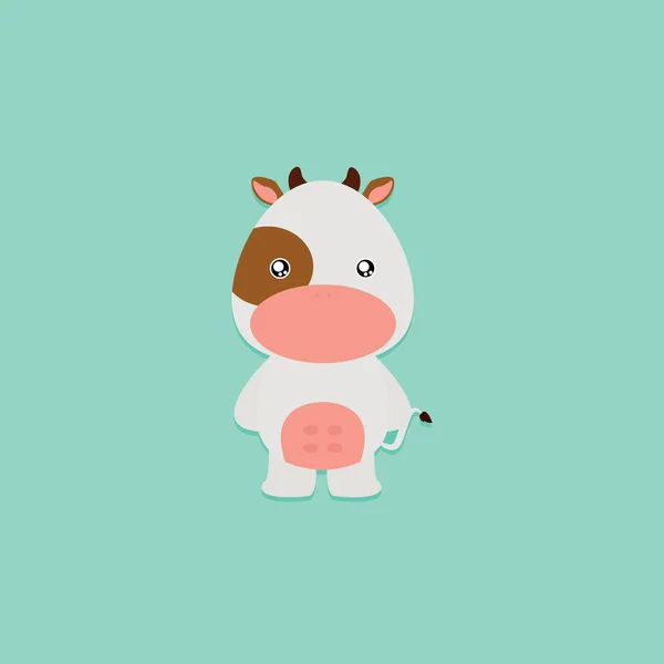Bonita vaca dos desenhos animados — Vetor de Stock