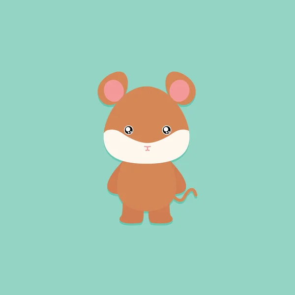 Lindo ratón de dibujos animados — Vector de stock