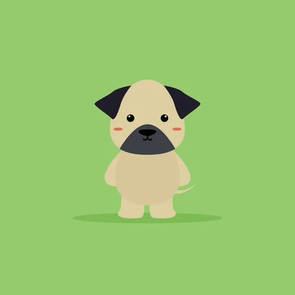 Lindo perro de dibujos animados — Vector de stock