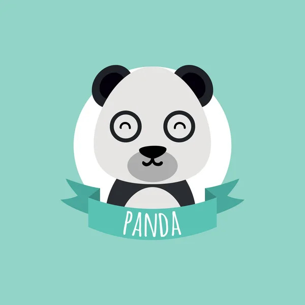 Cute Cartoon Panda — Stock Vector