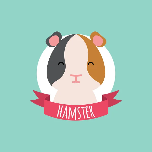 Söta tecknade hamster — Stock vektor