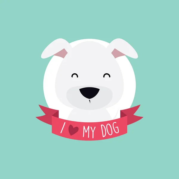 Lindo perro de dibujos animados — Vector de stock