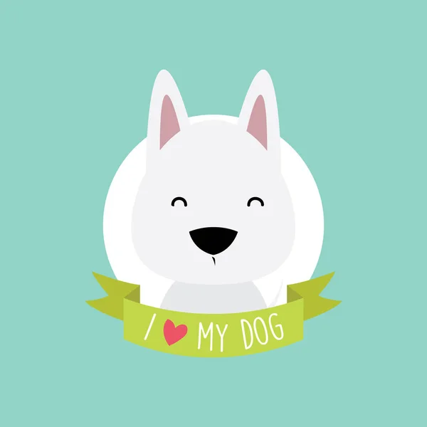 Lindo perro de dibujos animados — Vector de stock