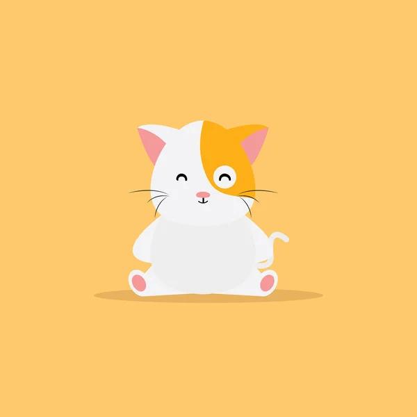 Söt tecknad katt — Stock vektor