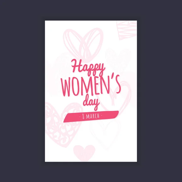 Feliz día de las mujeres — Vector de stock