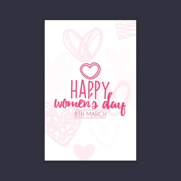 Feliz día de las mujeres — Vector de stock