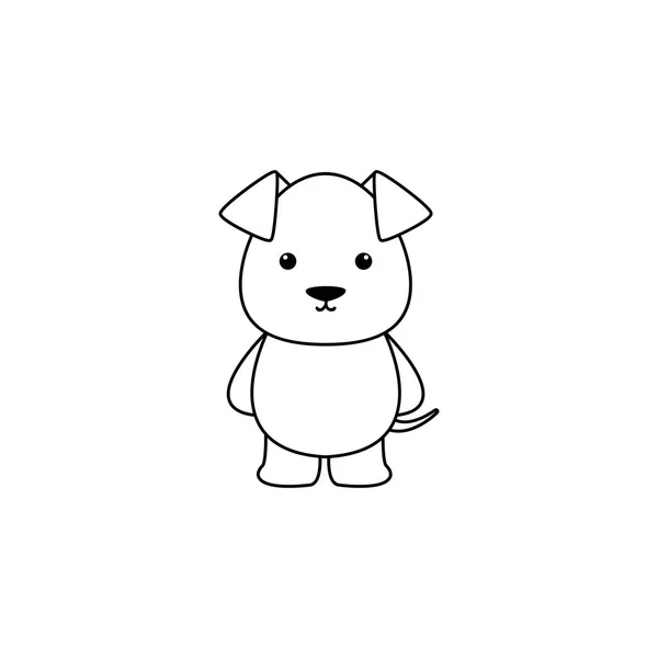 Cão bonito dos desenhos animados — Vetor de Stock