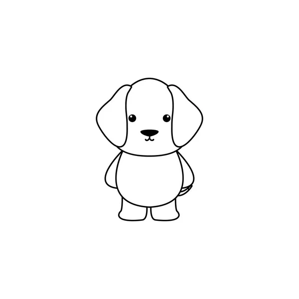 Cute karikatür köpek — Stok Vektör