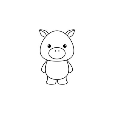 sevimli çizgi domuz