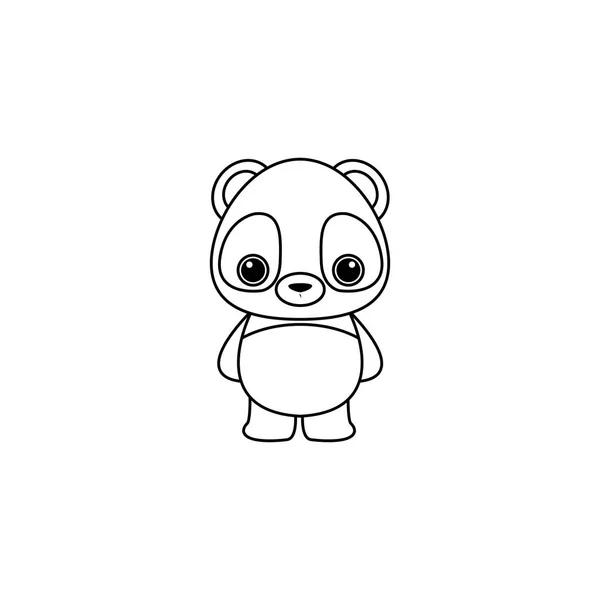 Mignon dessin animé panda — Image vectorielle