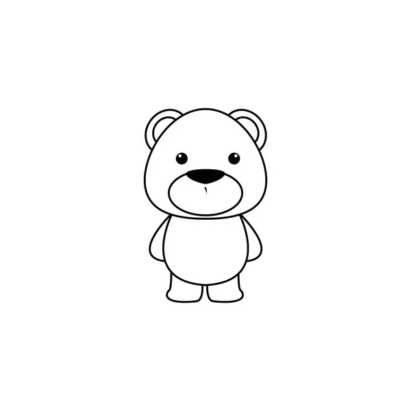 Cute Cartoon bear — Stock Vector