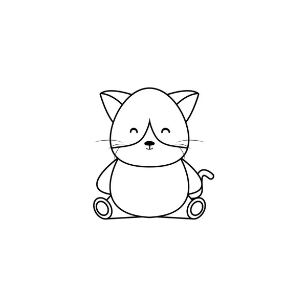 Słodki kot z kreskówek — Wektor stockowy