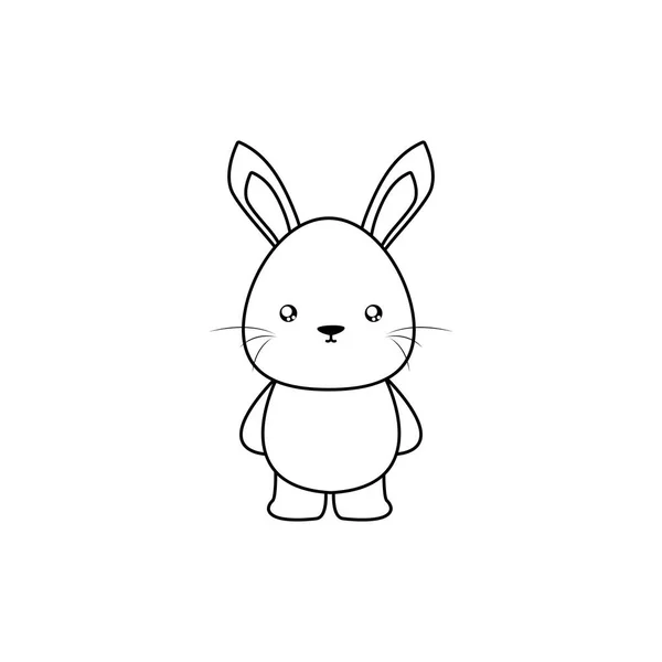 Mignon lapin dessin animé — Image vectorielle