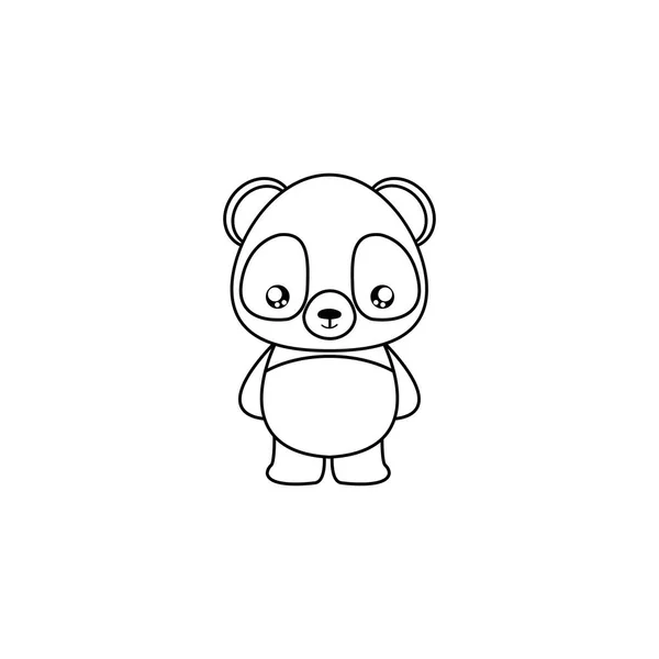 Mignon dessin animé panda — Image vectorielle