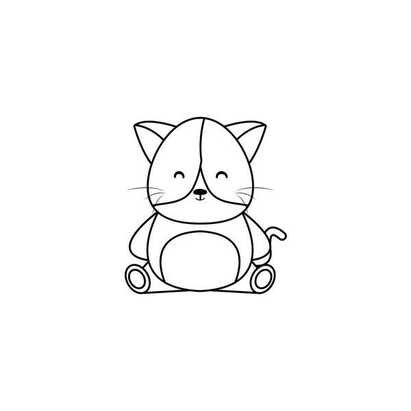 可爱的卡通猫 — 图库矢量图片