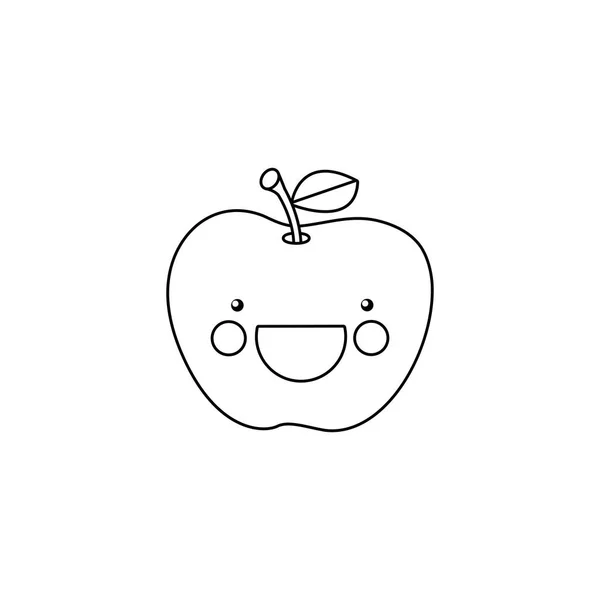 Línea de dibujo de fruta — Vector de stock