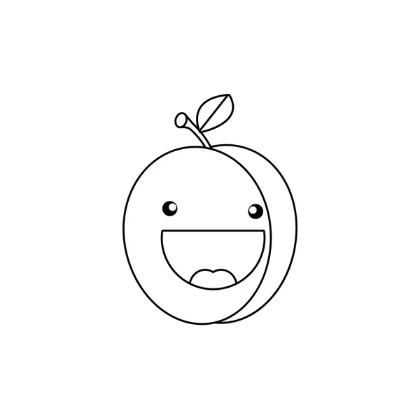Línea de dibujo de fruta — Vector de stock