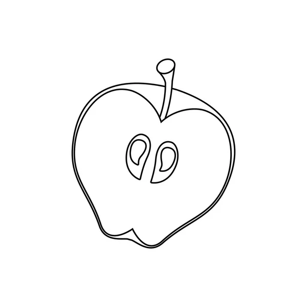 Línea de dibujo de fruta — Vector de stock