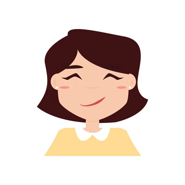 Cara de expresión de chica — Vector de stock