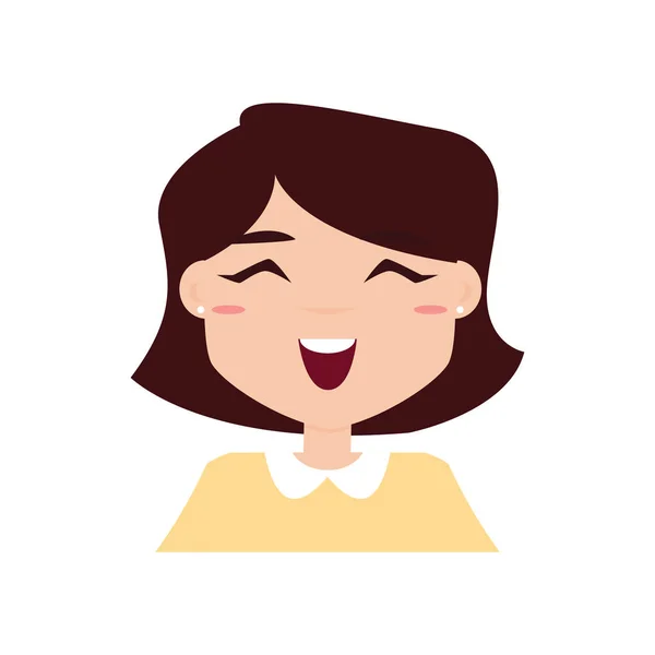 Cara de expresión de chica — Vector de stock