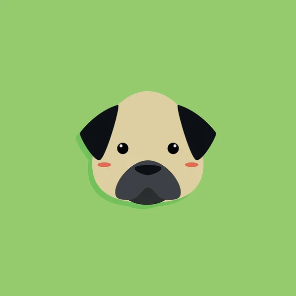 Hond Cartoon gezicht — Stockvector