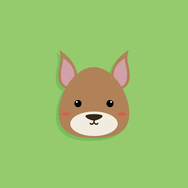 Koiran sarjakuva kasvot — vektorikuva